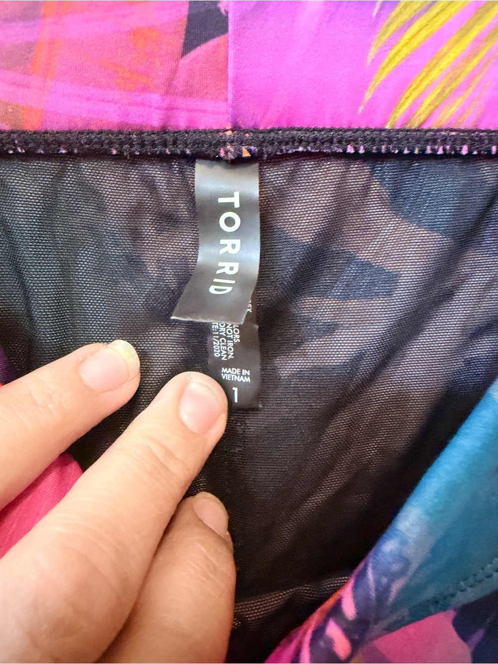 torrid Pink and Purple Tropical Print Swim Bottoms - Picture 5 of 6